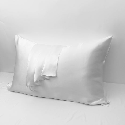 Pure Mulberry Silk Pillowcase - White - Standard